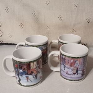 4 Harley-Davidson Christmas Mugs